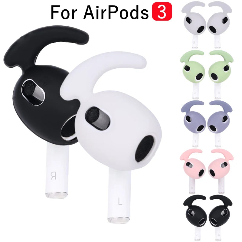 AirPods 3 Anti-Slip Ear Hooks: Secure Silicone Ear Tips
