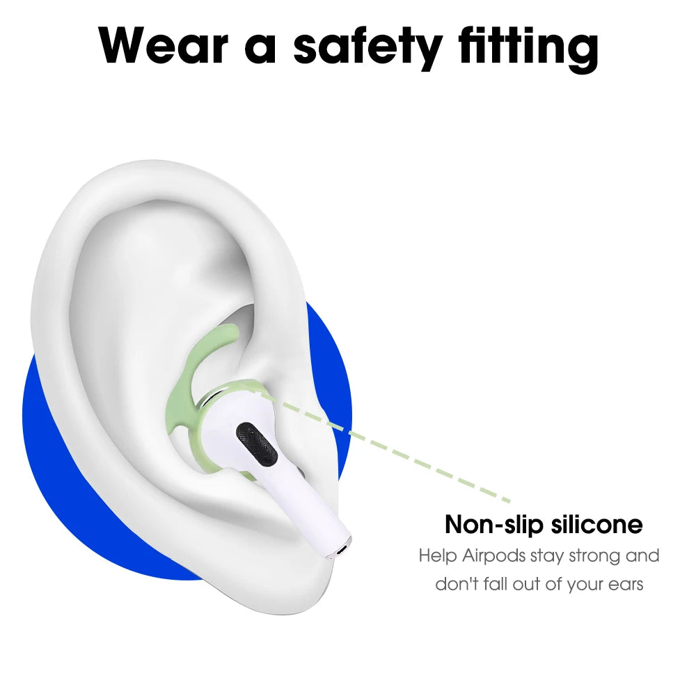 AirPods 3 Anti-Slip Ear Hooks: Secure Silicone Ear Tips