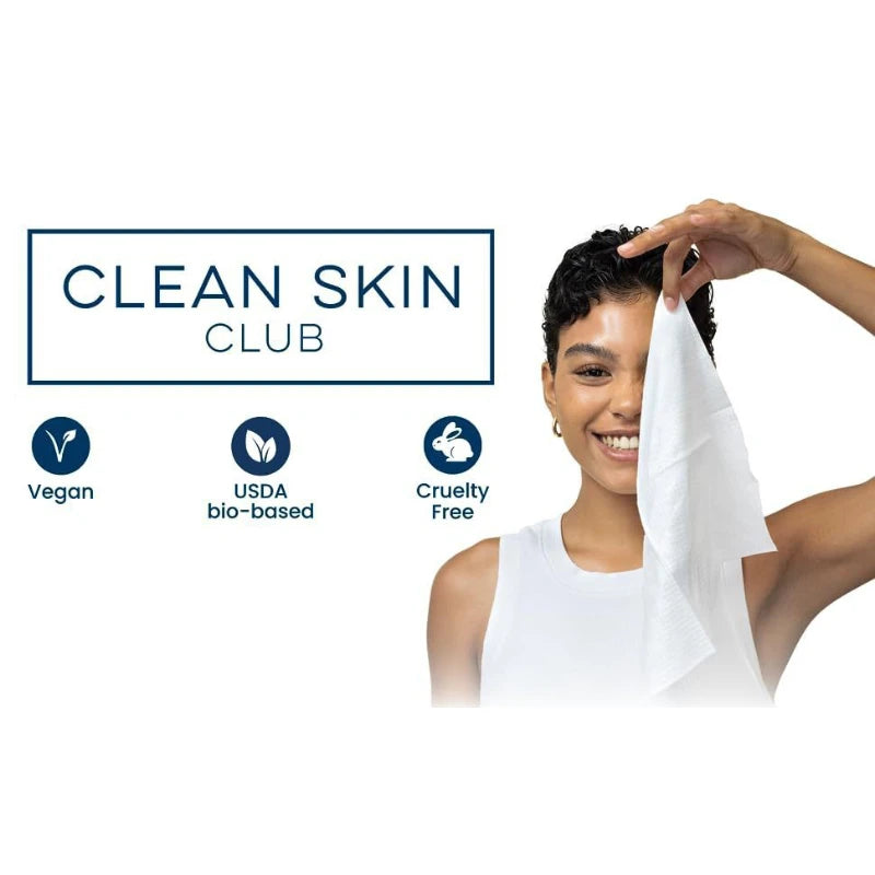 Clean Skin Club Towels XL - 50 Disposable Makeup Remover Wipes