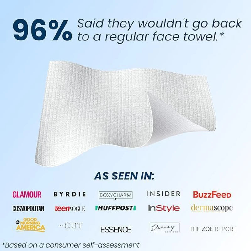 Clean Skin Club Towels XL - 50 Disposable Makeup Remover Wipes
