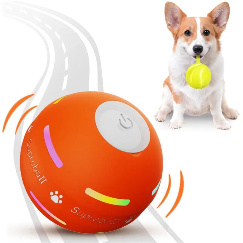 Smart Electric Pet Ball: Interactive Auto-Reverse Dog Toy