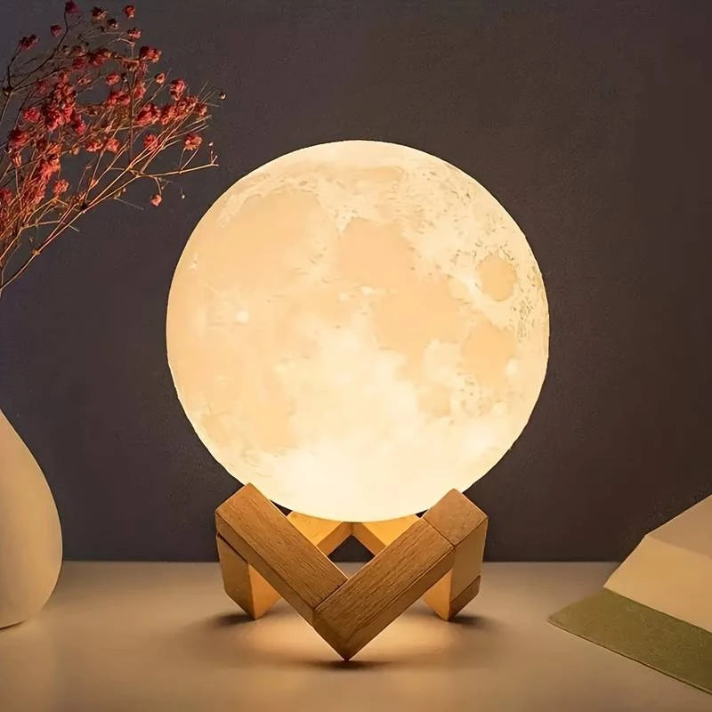 Moon Night Light - 8cm Illuminated Planet Home Decor