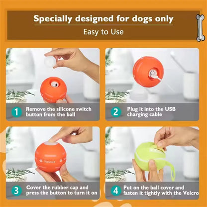 Smart Electric Pet Ball: Interactive Auto-Reverse Dog Toy